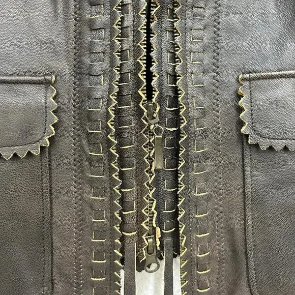 Vintage Mertillo Brown Leather Jacket (L)